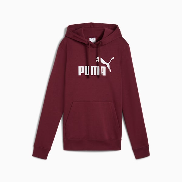 Sudadera con capucha para mujer logo Essentials No. 1, Ruby Shimmer, extralarge
